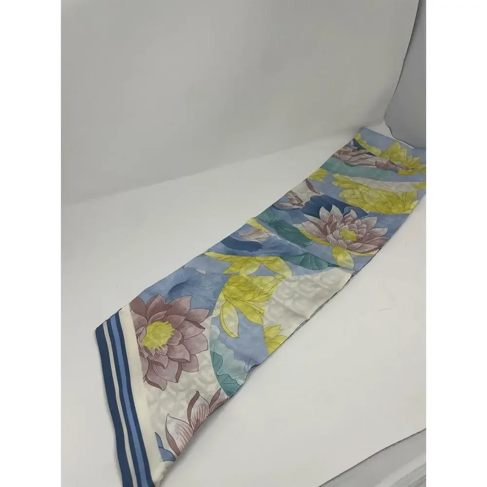 Ferragamo Silk Multicolor Poppies Scarf One Size